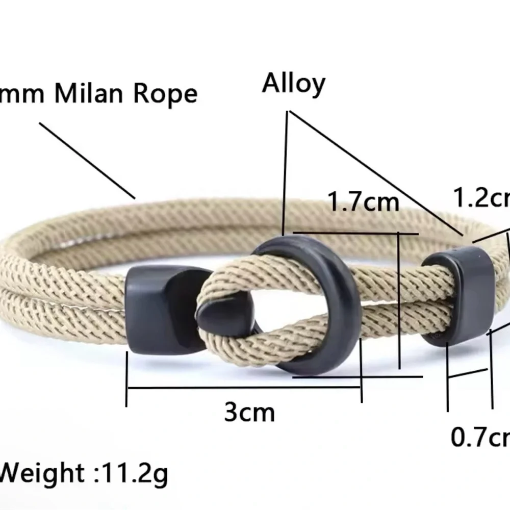 Men’s Black Rope Bracelet